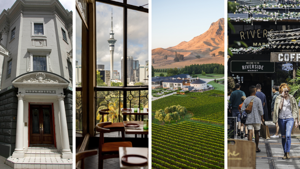 Wellington, Auckland, Hawke's Bay, Christchurch – which is NZ's top foodie city or town, according to Jesse Mulligan? Photo / Herald composite