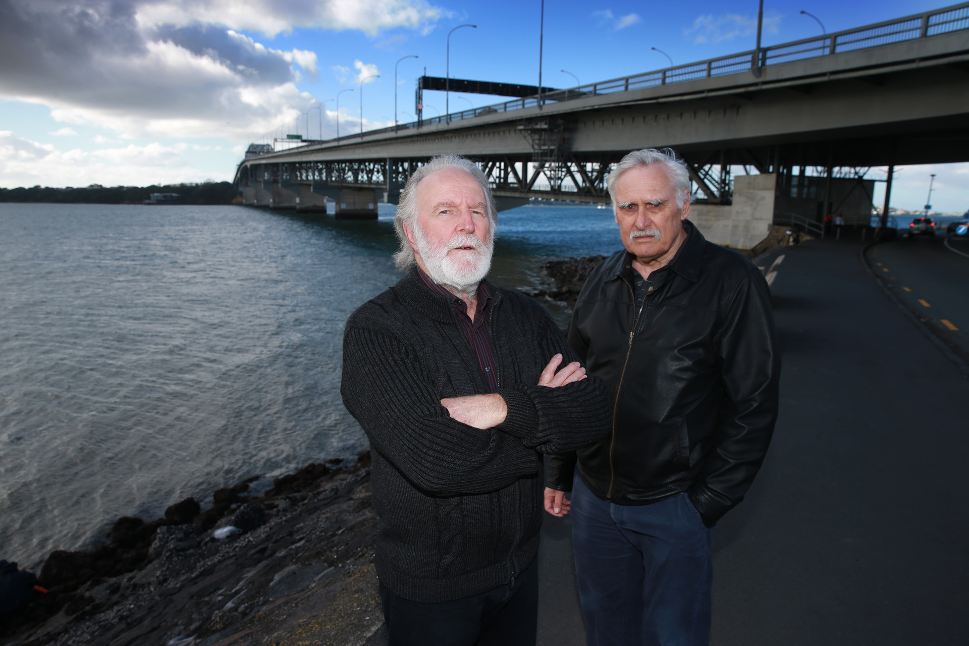 David Abbott, chairman of the St Marys Bay Association, and Dirk Hudig, co-chair of the Herne Bay Residents Association. Photo / Doug Sherring