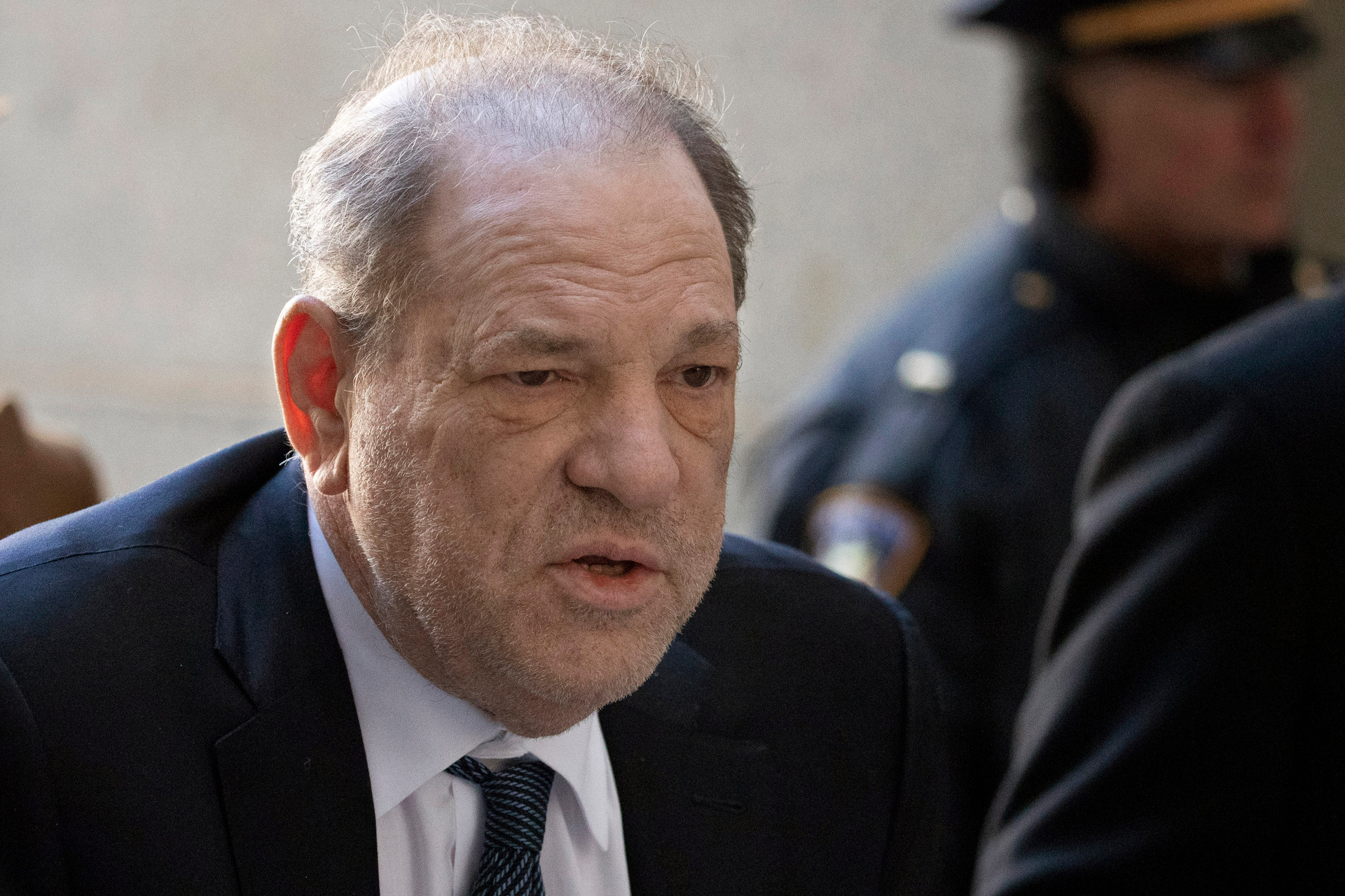Harvey Weinstein arriving at a Manhattan court in New York during his rape trial there in 2020. Photo / Mark Lennihan, AP, File
