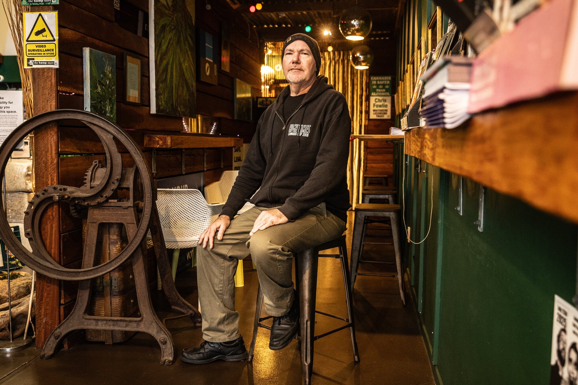 Hemp Store manager Chris Fowlie. Photo / Jason Dorday