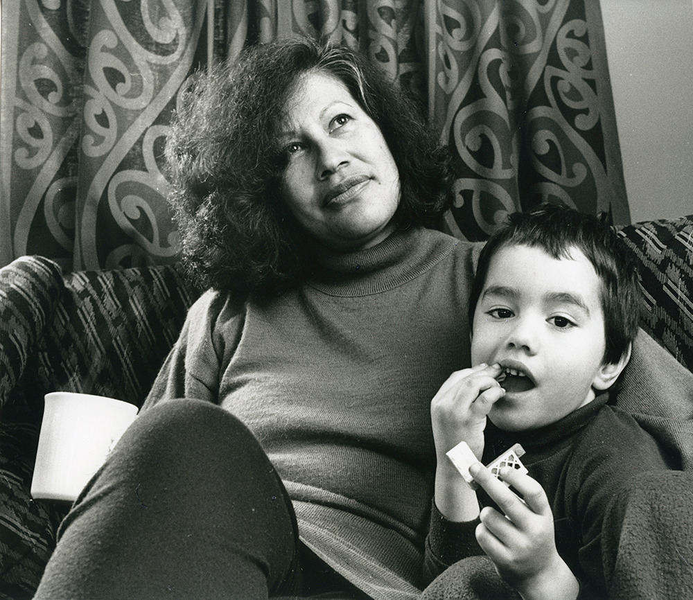 Maori film-maker Merata Mita and her son Hepi, 3 in September 1989. Photo /  File