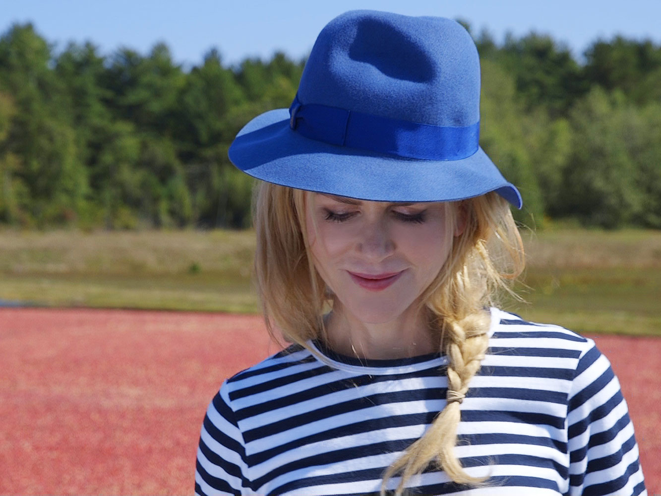 Swisse ambassador Nicole Kidman at a cranberry farm near Cape Cod. Picture / Supplied