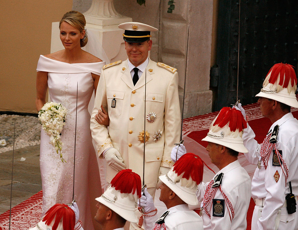 Princess Charlene of Monaco and Prince Albert II of Monaco on their wedding day. Photo / Getty Images