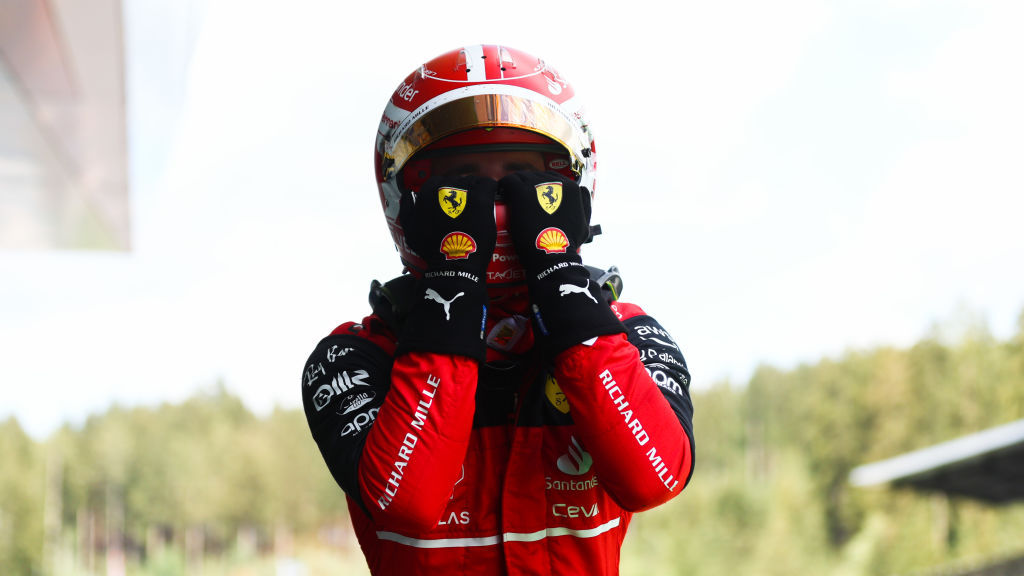 Race winner Charles Leclerc of Monaco and Ferrari celebrates in during the F1 Grand Prix of Austria at Red Bull Ring. Photo / Getty