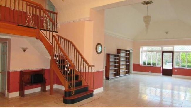 Inside the house.