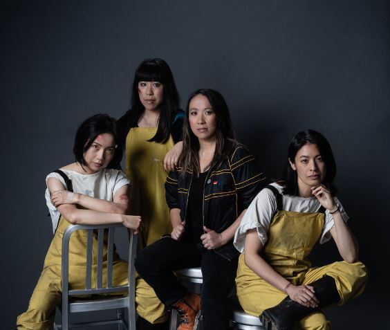 The cast of Creamerie, from left, Ally Xue, Perlina Lau, Roseanne Liang and JJ Fong. Photo / Supplied