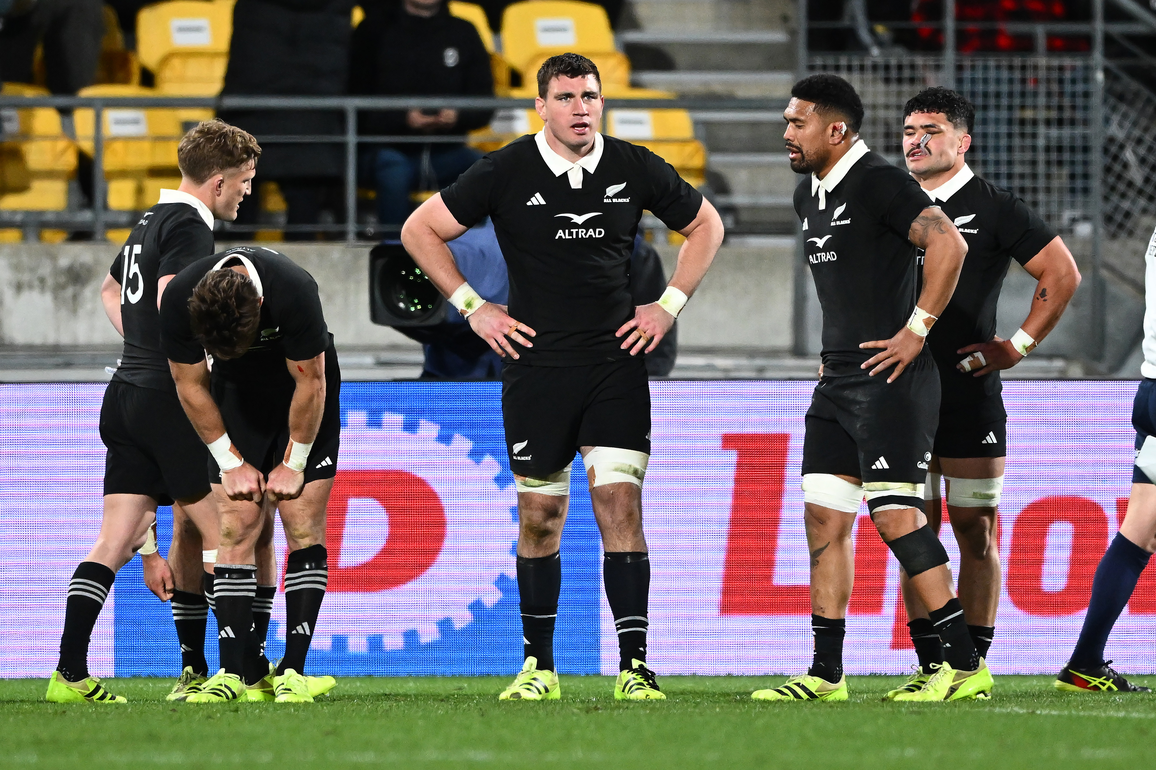 Simon Parker is dejected after defeat against the Springboks. Photo / Photosport