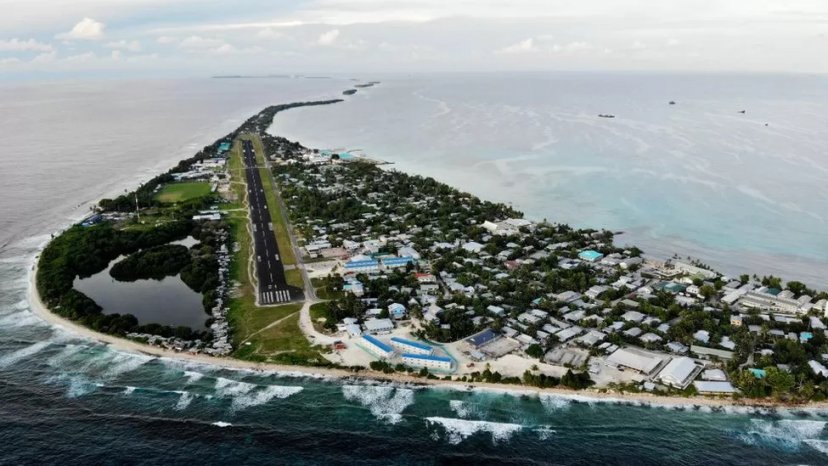 Funafuti, Tuvalu. The UN has classified the low-lying South Pacific island nation as ‘extremely vulnerable’ to climate change. Photo / Getty Images