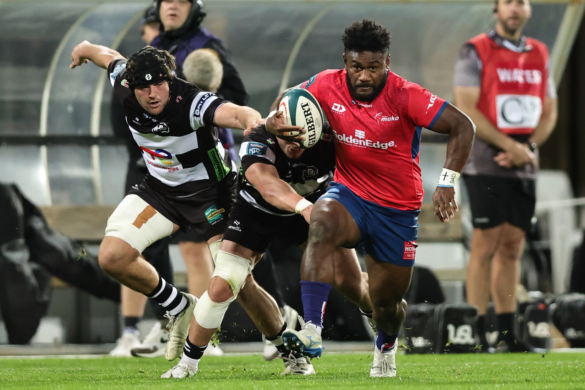 Timoci Tavatavanawai on the charge for Tasman. Photo / Photosport
