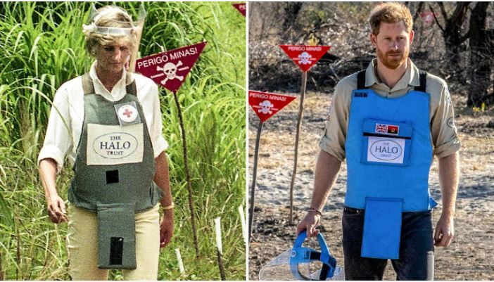 Prince Harry looked set to follow in Diana's footsteps. Photo / Halo Trust, AFP