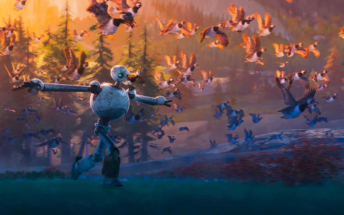 A scene from The Wild Robot. Photo / Universal Pictures