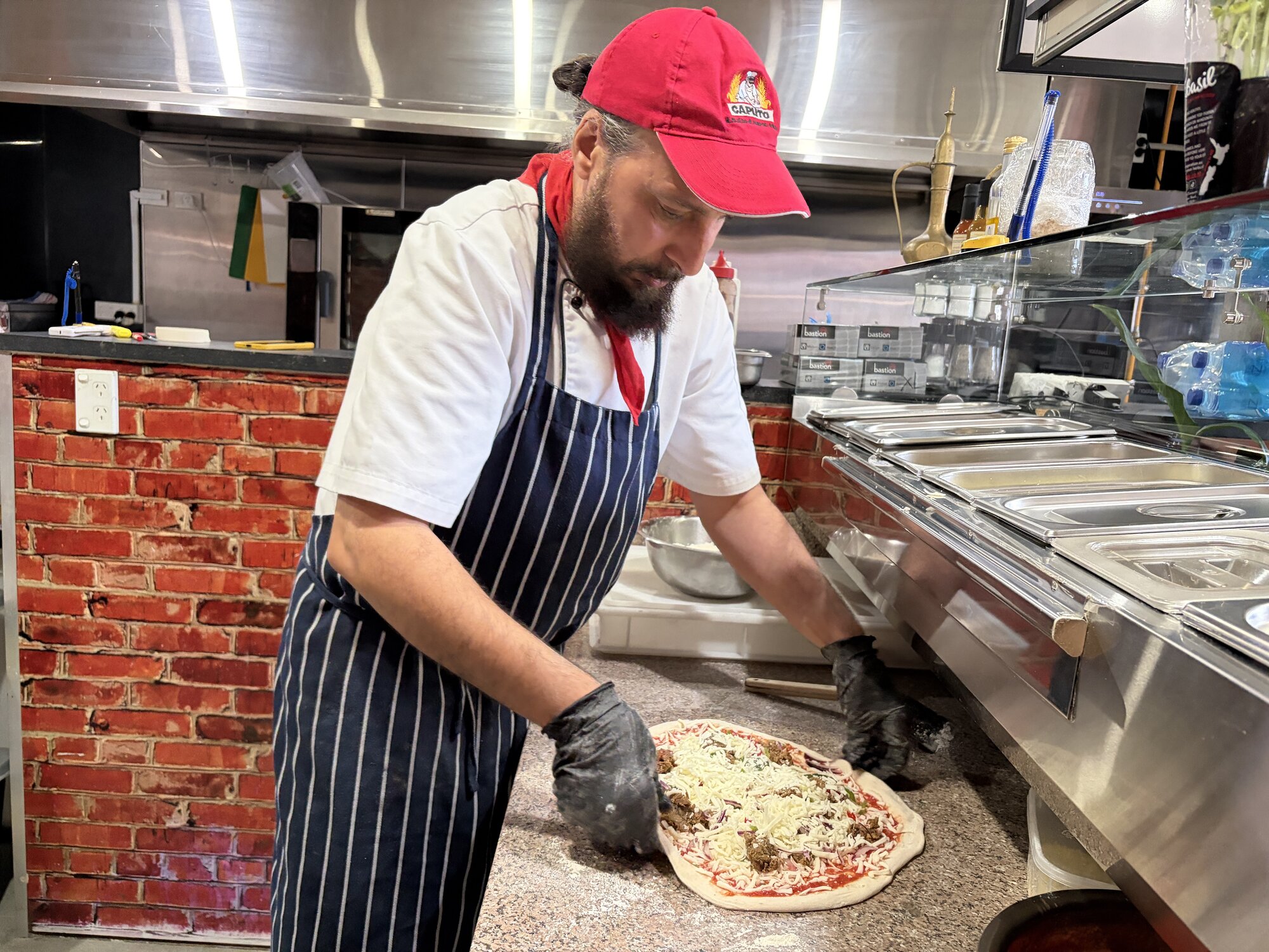Khalid Bouladam was born in Morocco, then lived in Naples as a teenager. Now he's in Mt Roskill and owns Pizza Haven with wife Jeanne. Photo / Anna King Shahab