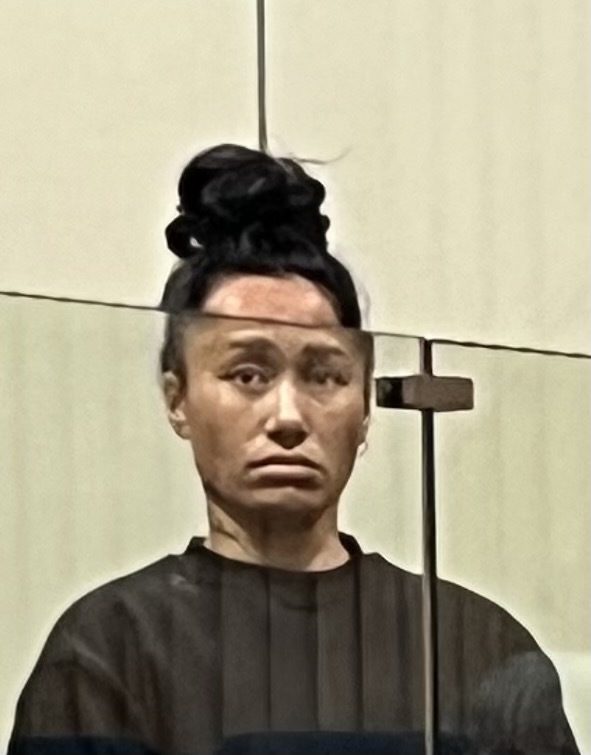 Monique Gardiner appears in the Rotorua District Court for receiving stolen property from a house burgled and destroyed by arson. Photo / Kelly Makiha