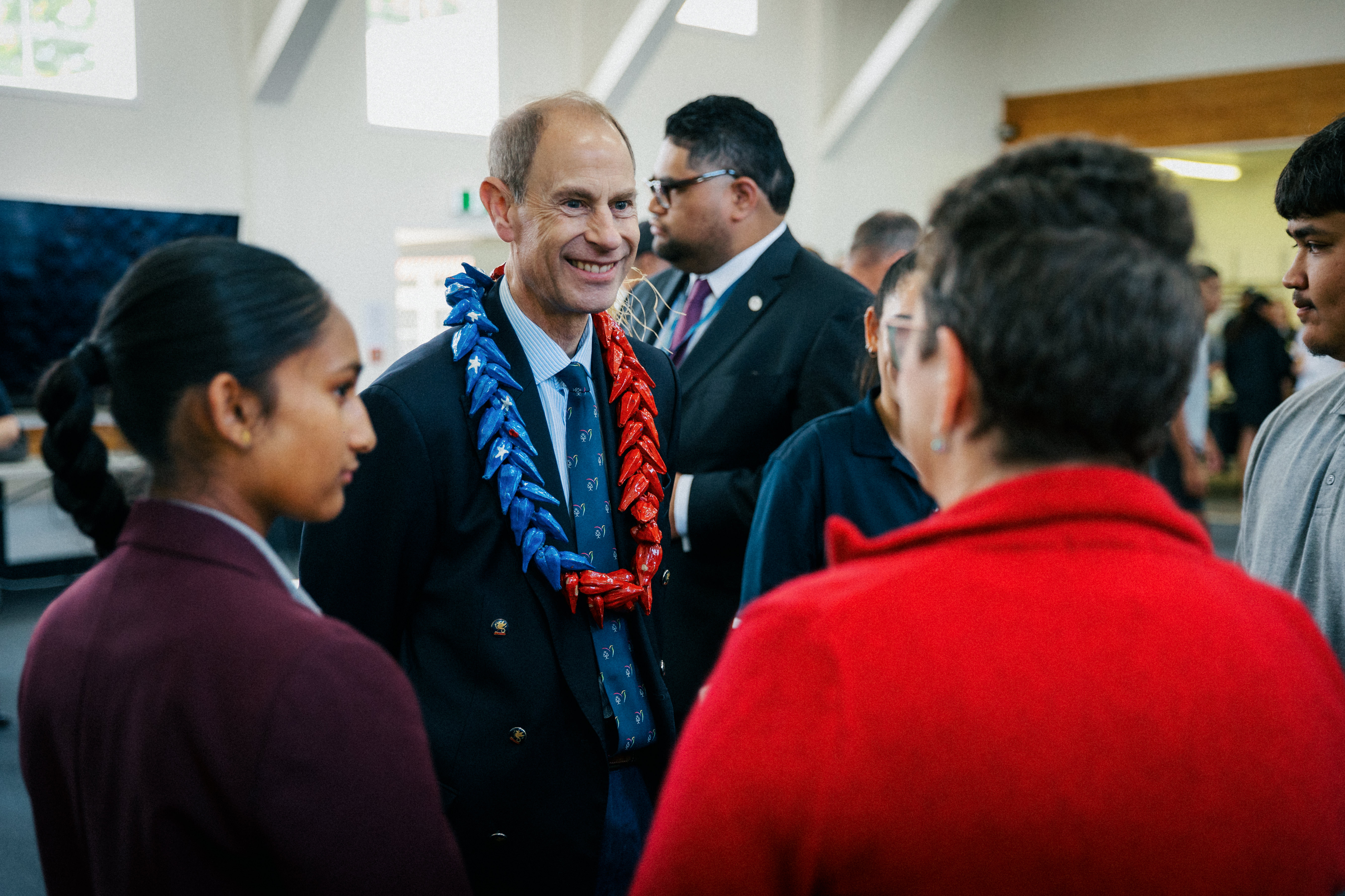 Prince Edward was welcomed with a Mihi whakatau at Blue Light in Papakura. Photo / Supplied, The Duke of Edinburgh's International Award