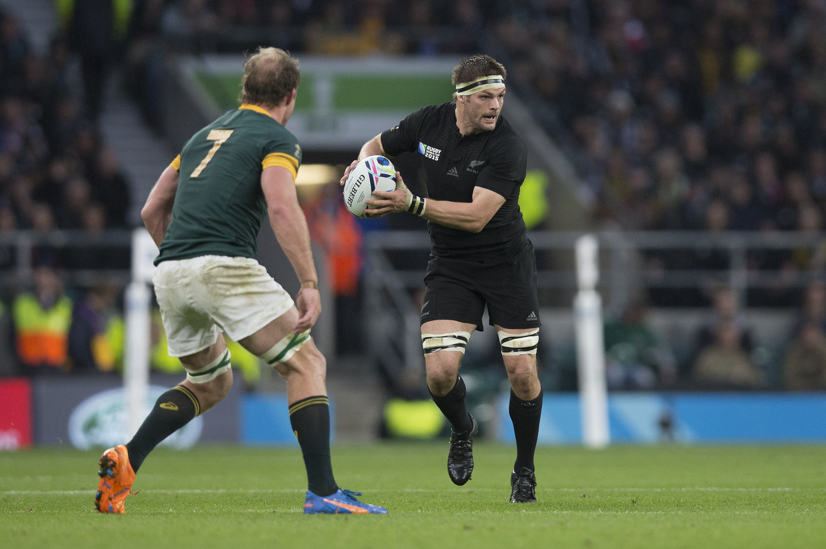 All Blacks captain Richie McCaw in action against the Springboks at the 2015 Rugby World Cup. Photo / Brett Phibbs