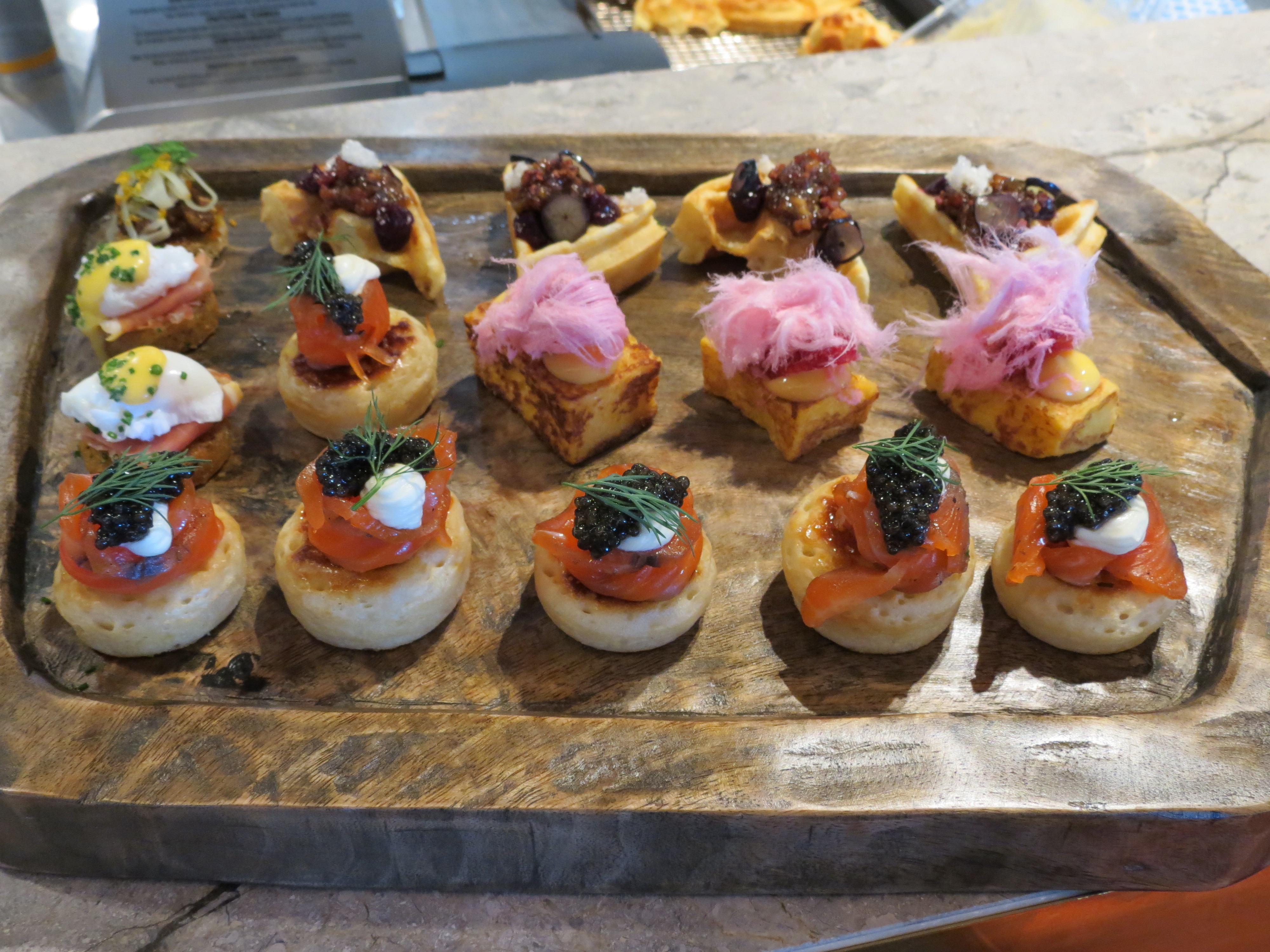 Chef-designed eats served at this morning's opening of InterContinental Auckland.