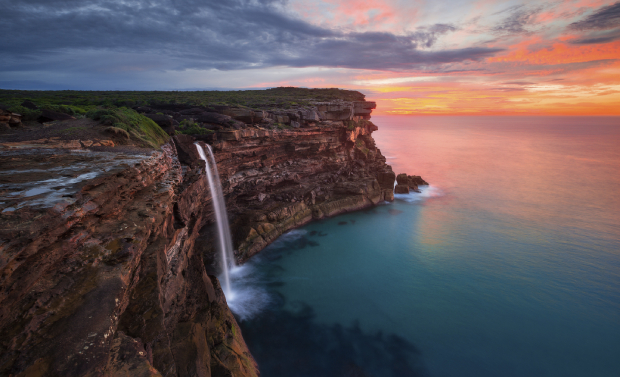 Curracurrong Falls and Eagle Rock in the Royal National Park, Sydney. Photo / Destination NSW