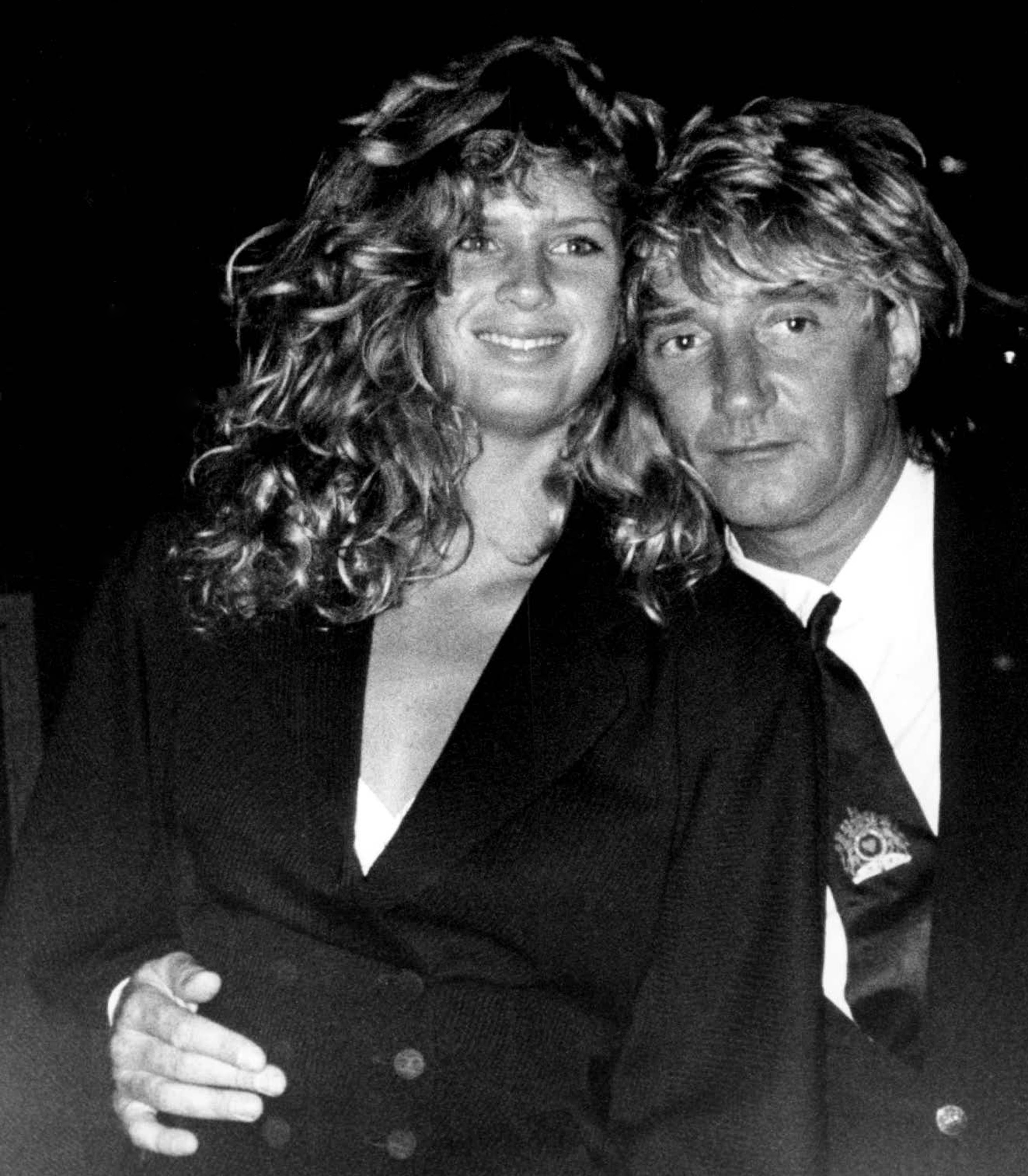 Rachel Hunter with Rod Stewart, prior to their marriage. Photo / AP