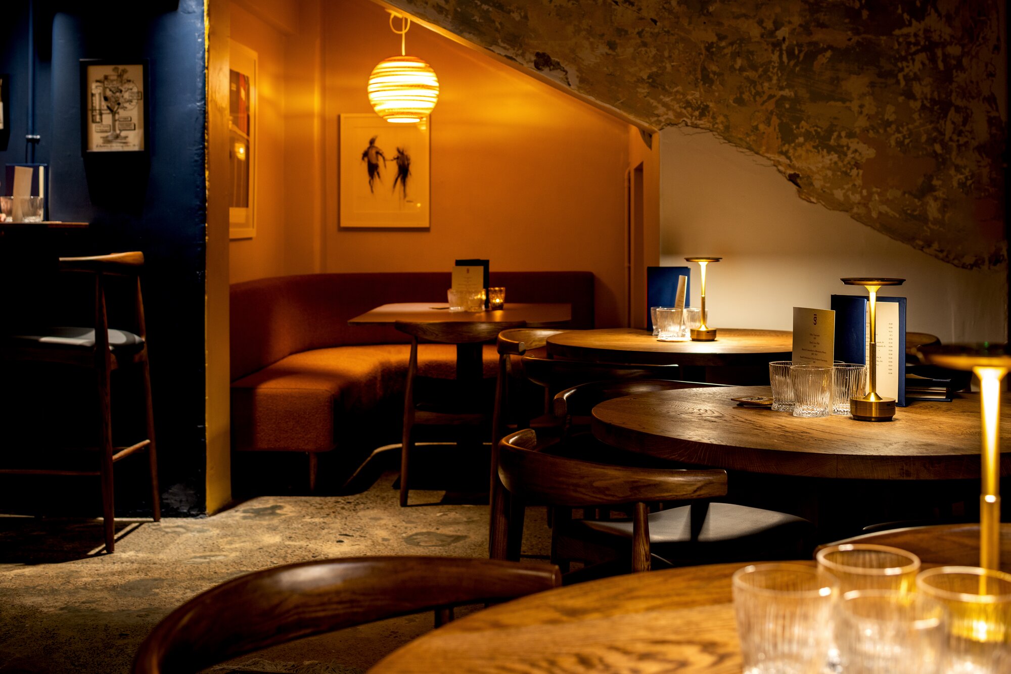 A cosy corner banquet at Ground wine bar. Photo / Babiche Martens