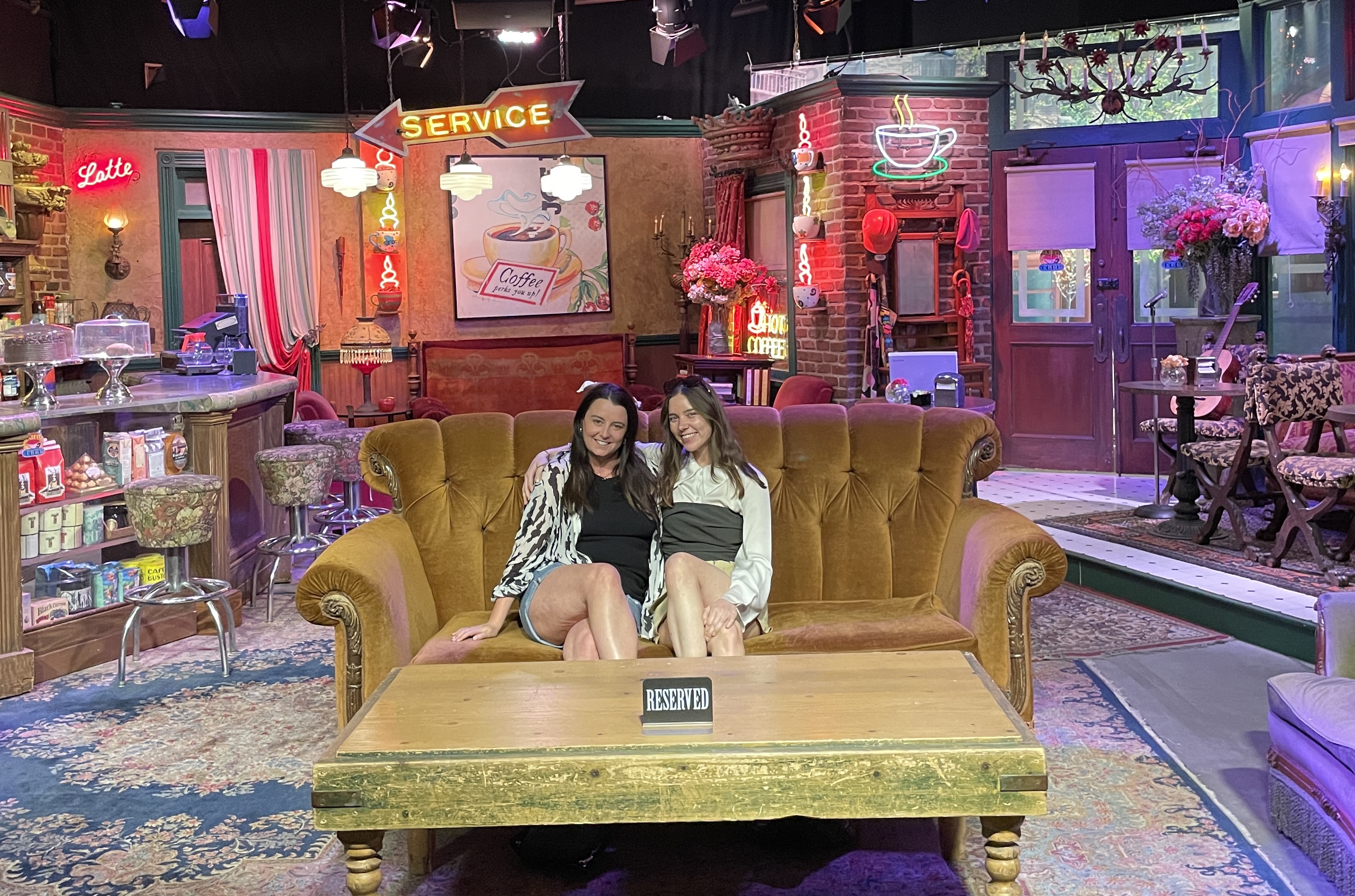 On the Friends cafe set at the Warner Brother’s studio in Los Angeles. Photo / Supplied