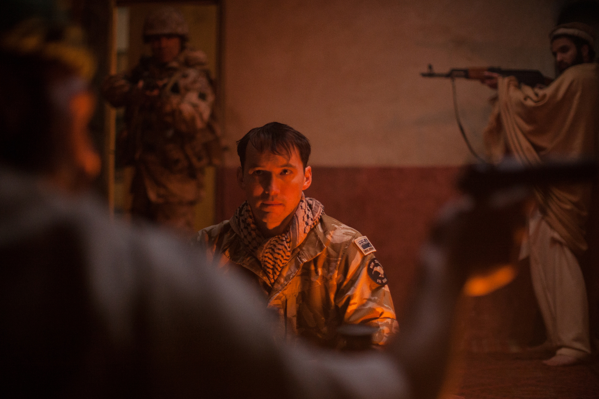 Actor Cohen Holloway negotiating with an Afghan warlord in David Strong's short film The Last Night.