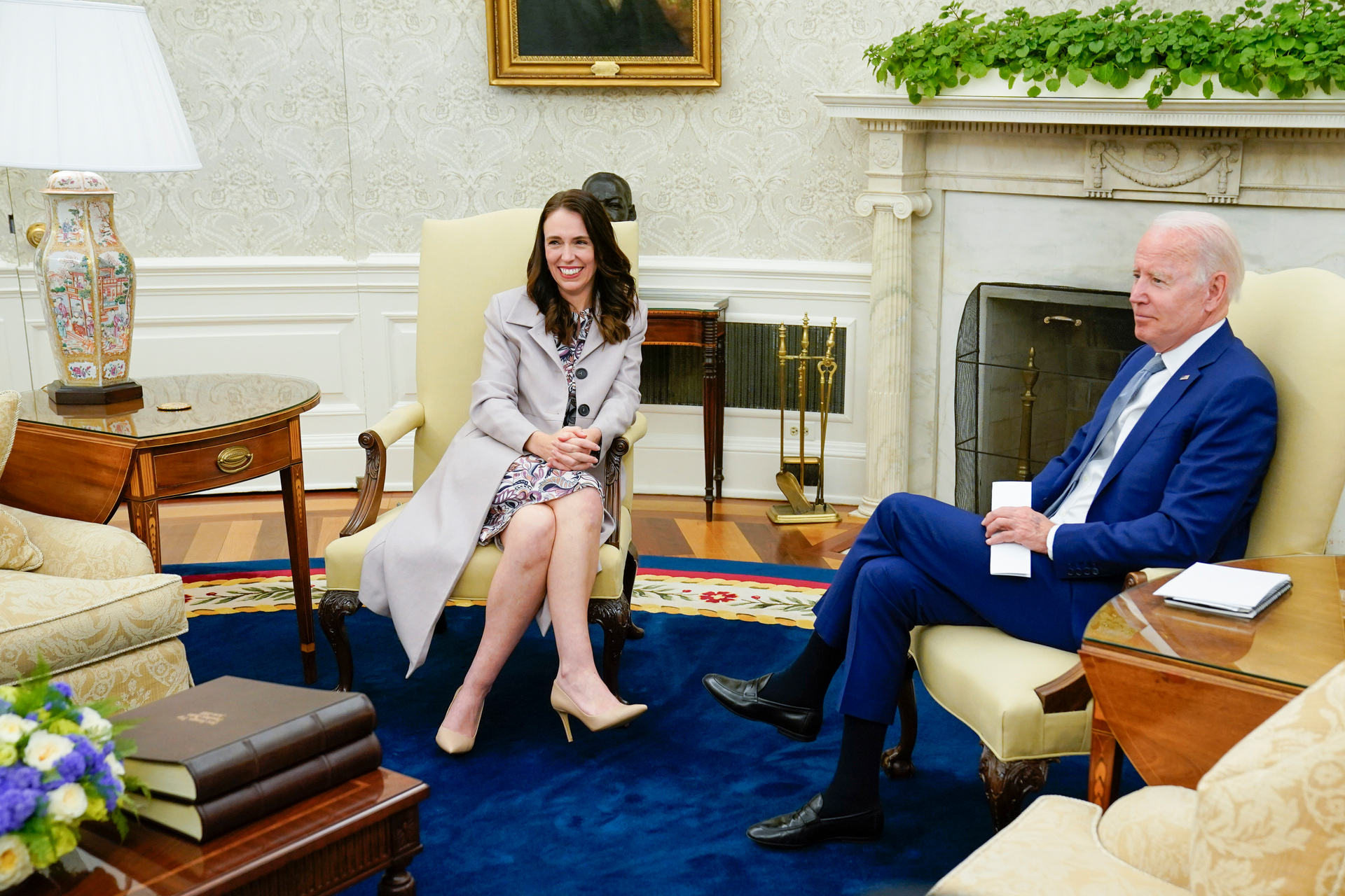 US President Joe Biden meets with New Zealand Prime Minister Jacinda Ardern in the Oval Office of the White House. Photo / AP