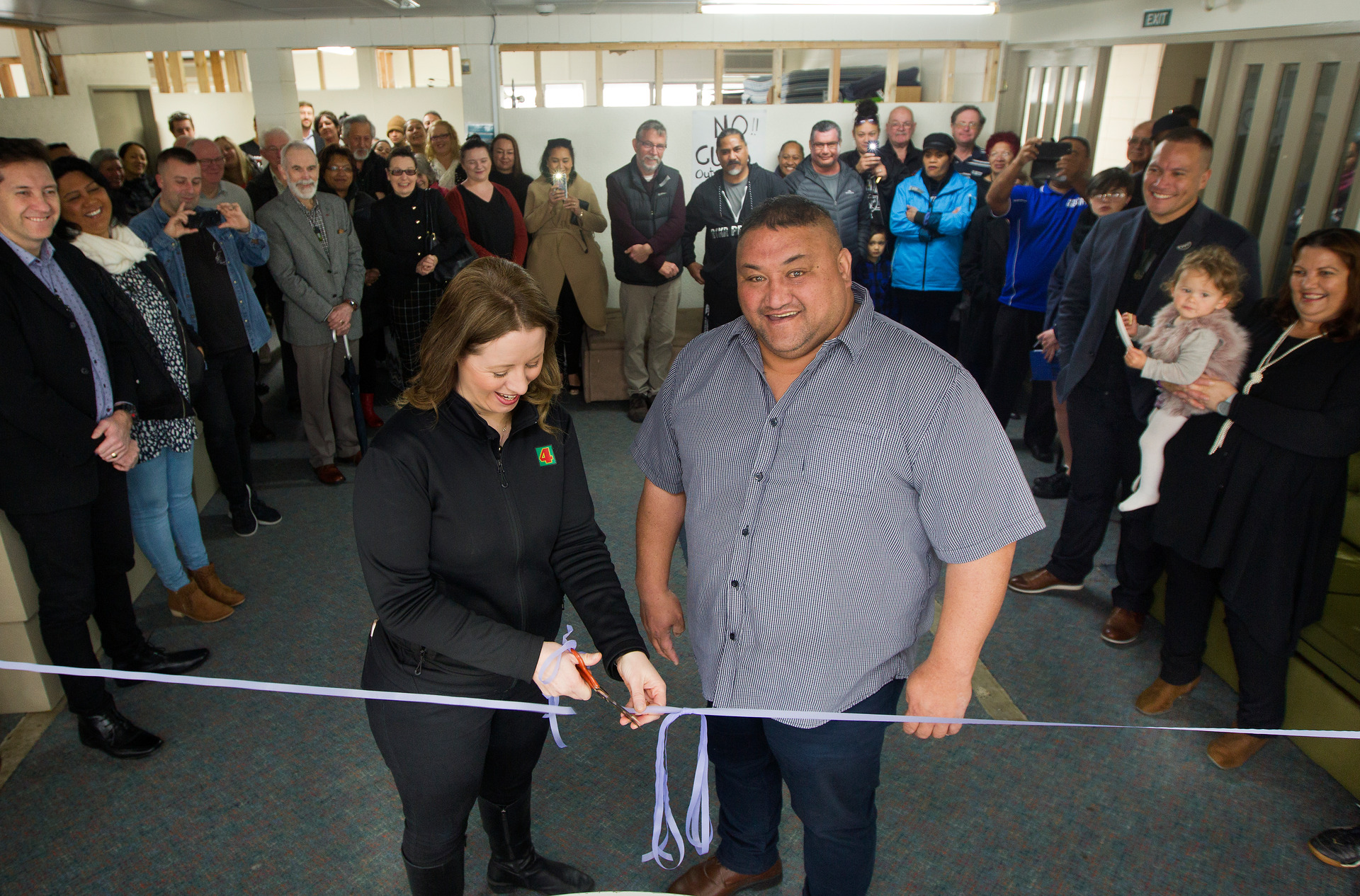 Visions of a Helping Hand chief executive Tiny Deane at the opening of the Sanctuary Manaakitanga night shelter on Pukuatua St in 2018. Photo / Ben Fraser