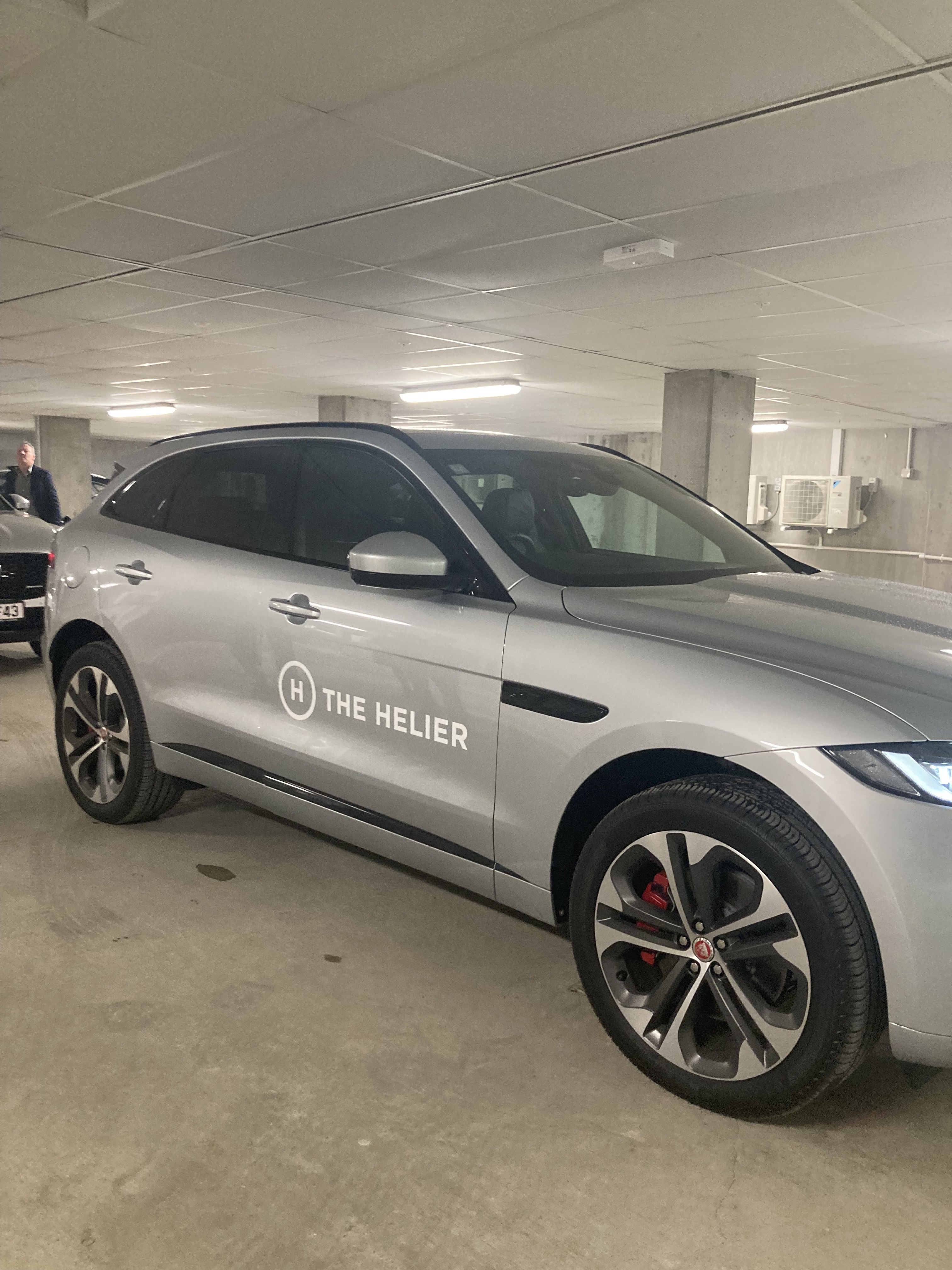 One of the branded hybrid F-Pace vehicles at The Helier which come with a cheuffeur. Photo / supplied