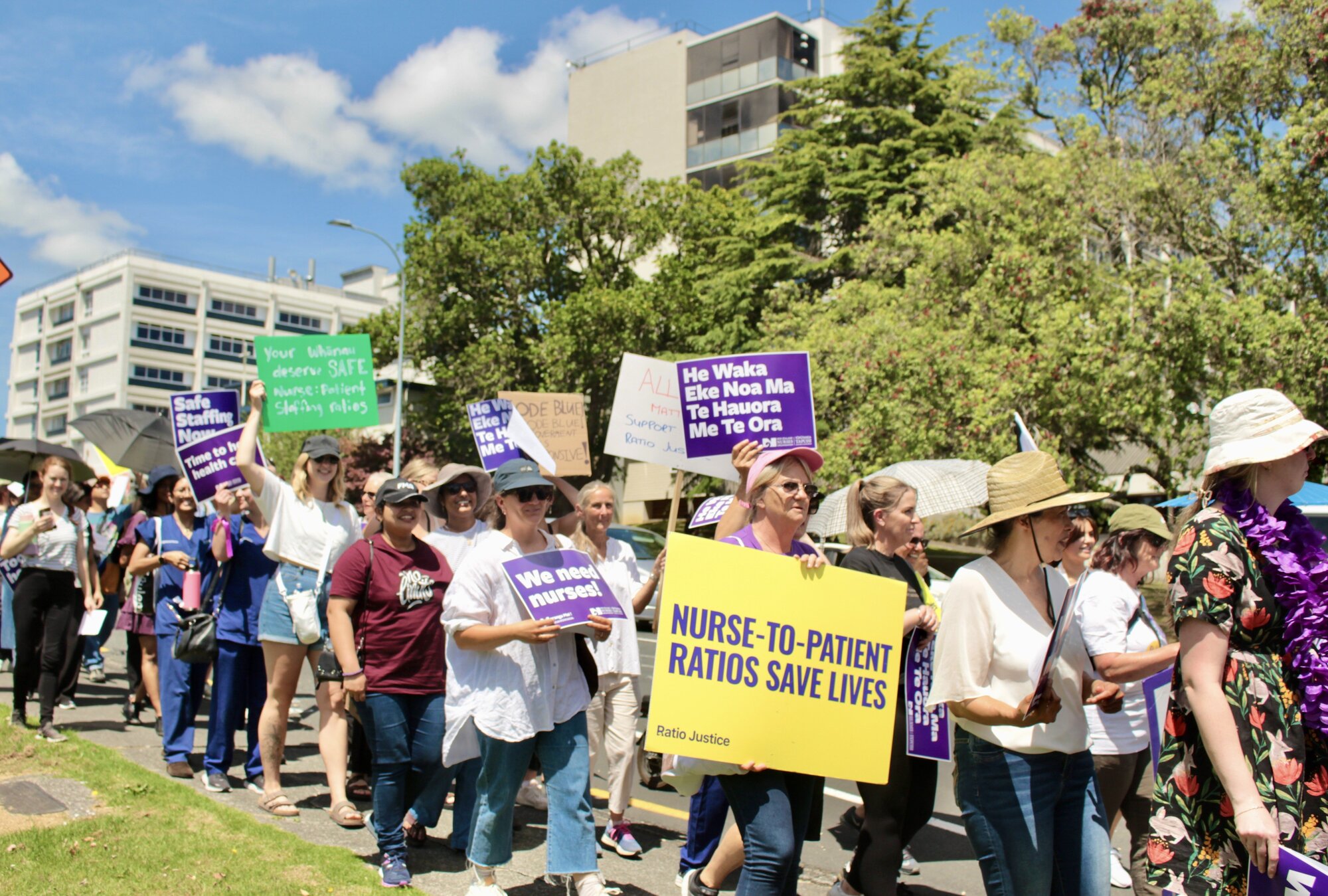 NZ Nurses Organisation members across New Zealand, including those at Whangārei Hospital, have been striking since last year over safe staffing levels. Photo / Denise Piper