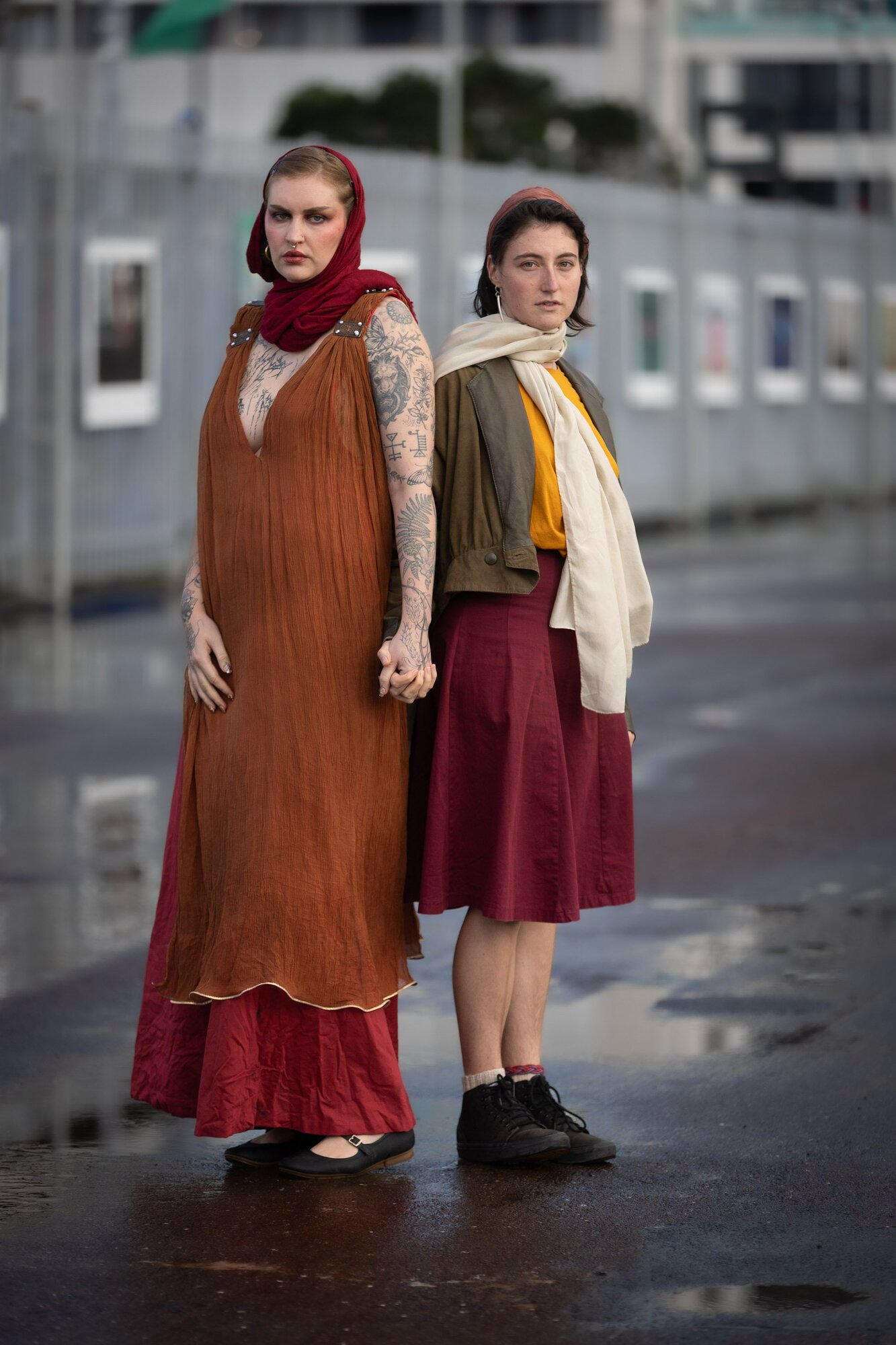 Pascal Silliman and Moana Lamdin studied at Whitecliffe, bonding over a love of natural dyes and weaving. Photo / Michael Craig