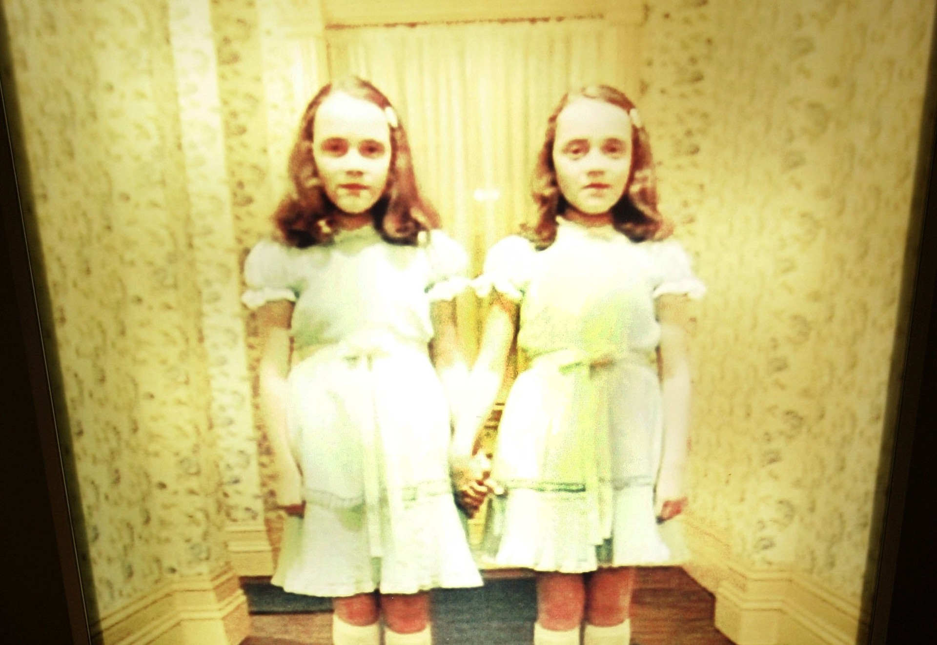 Lisa and Louise Burns as the mirror-image Grady girls in The Shining. Photo / Getty Images