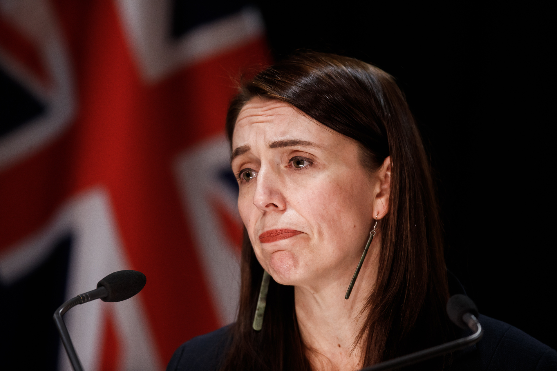 Prime Minister Jacinda Ardern held a press conference giving details of the Auckland supermarket terror attack. Photo / Robert Kitchin / Stuff