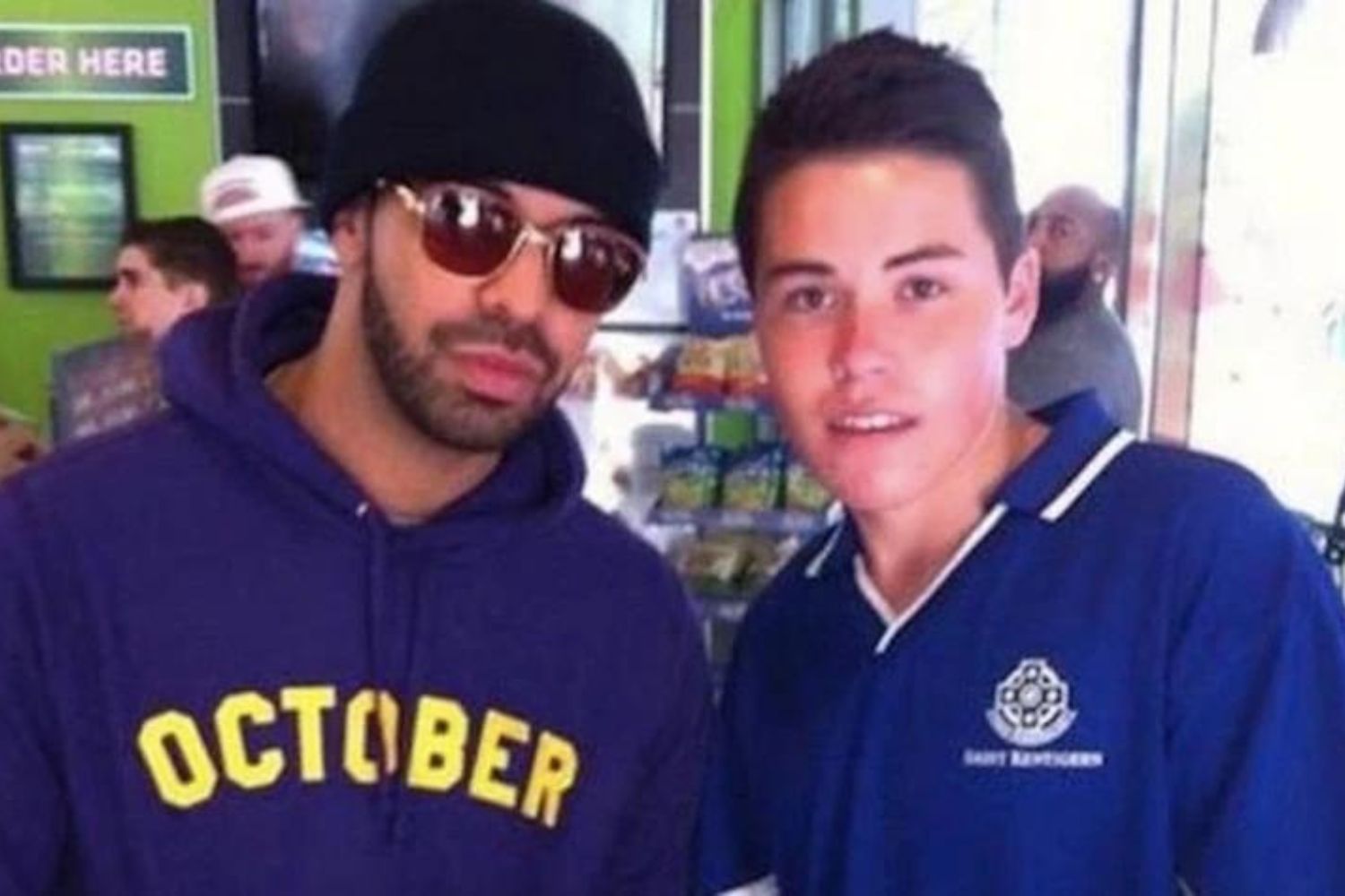 Drake spotted at Pita Pit.