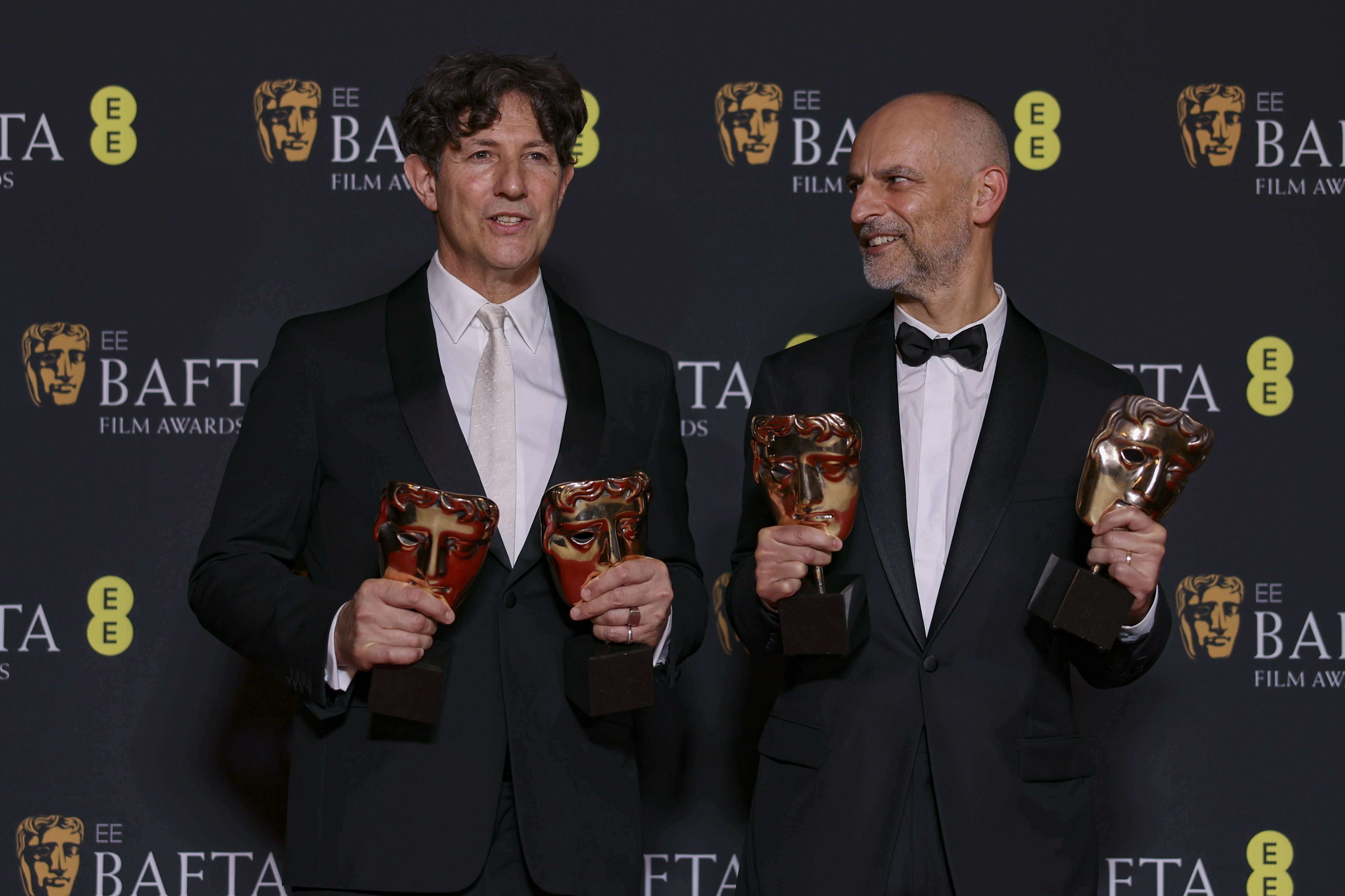 The Zone of Interest received a Bafta award, with producer James Wilson (right, alongside Christian Friedel) emphasising its relevance in prompting reflection on contemporary global issues. 