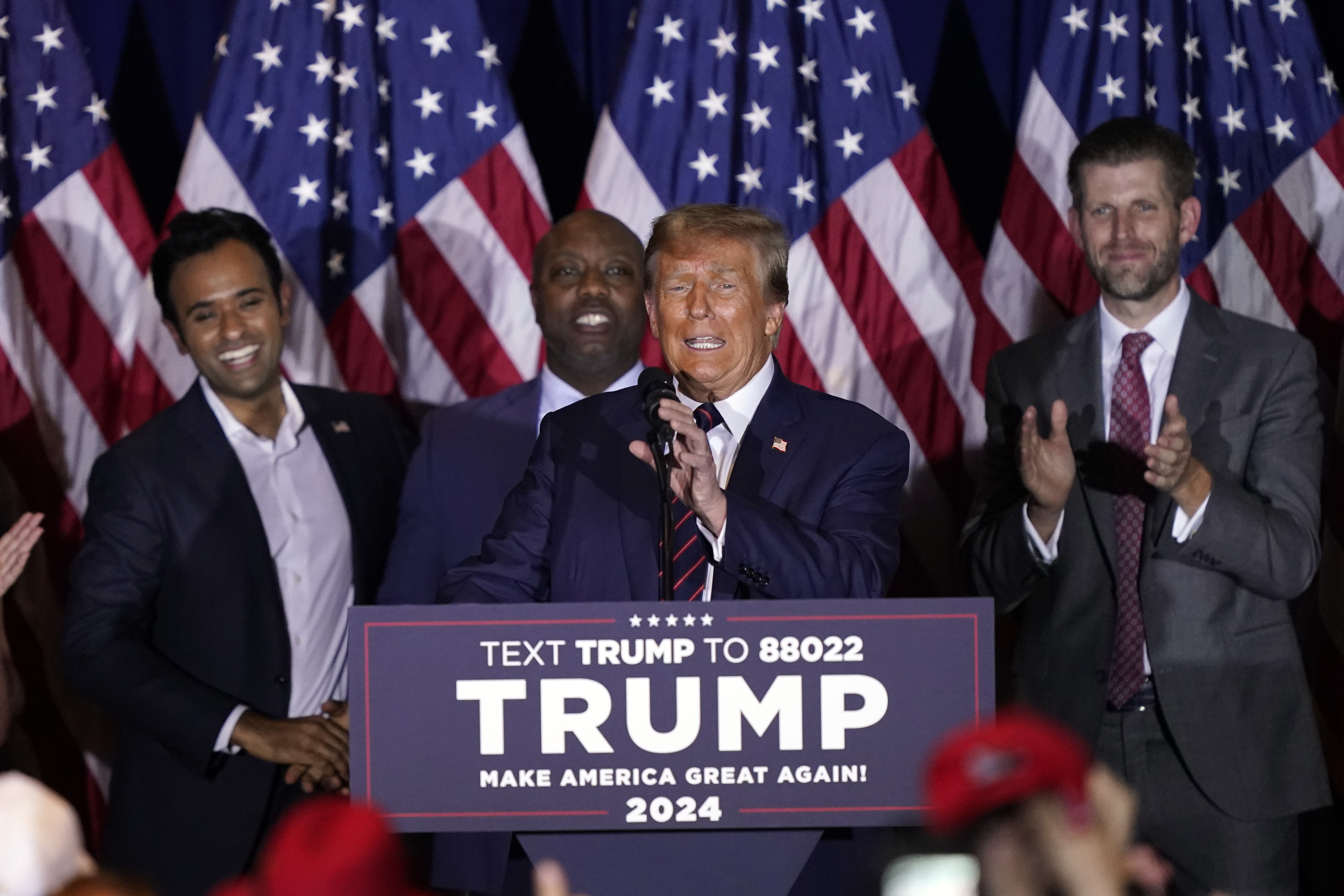 Former President Donald Trump's campaign team has unveiled a new anti-Nikki Haley website as Trump rails against his Republican rival repeatedly on social media. Photo / AP