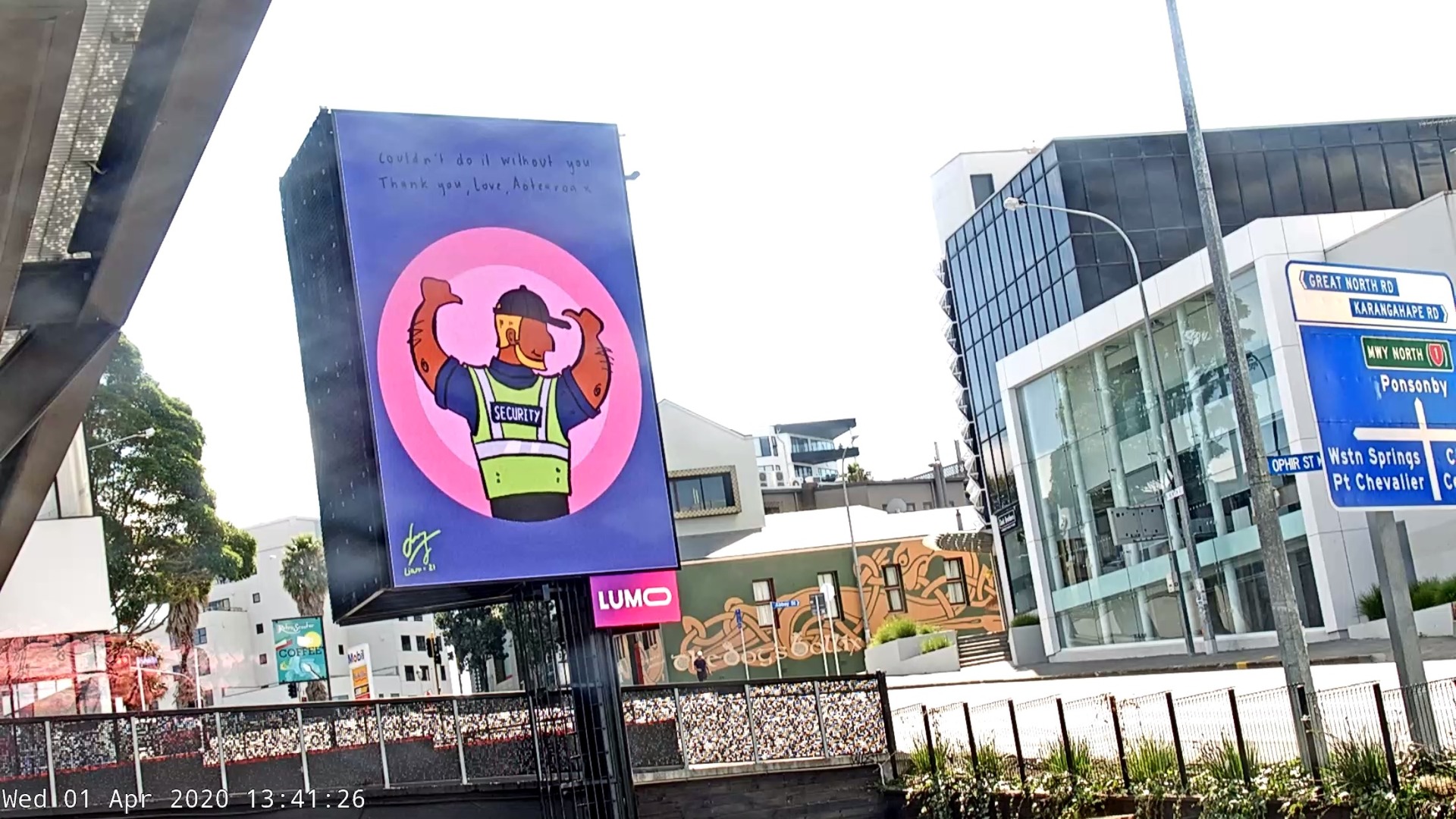 Covid 19 Coronavirus Students Create Billboards To Support Essential Workers Nz Herald
