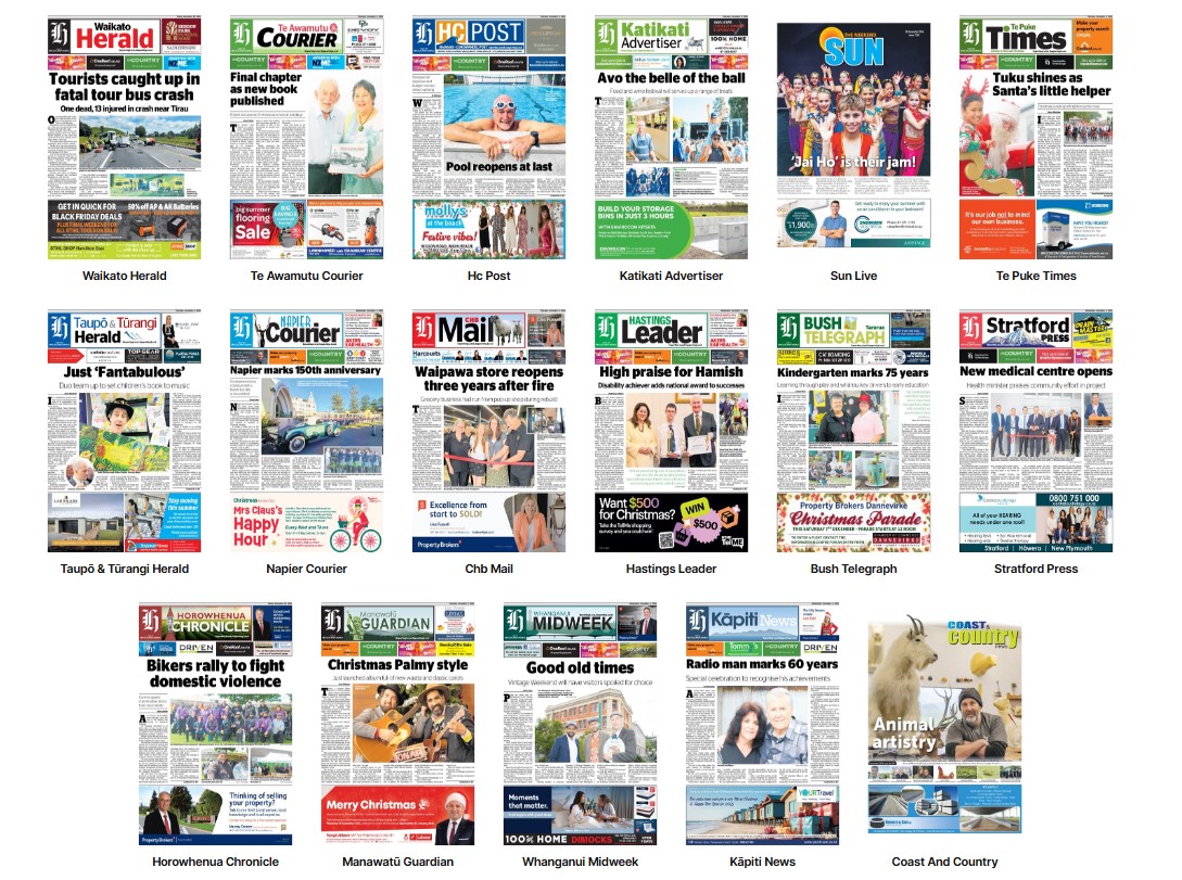 More than a dozen NZME community newspapers closed late last year. The Waikato Herald (which is part of NZ Herald); The Weekend Sun and Coast & Country were retained. Some others were saved after being bought by local interests.