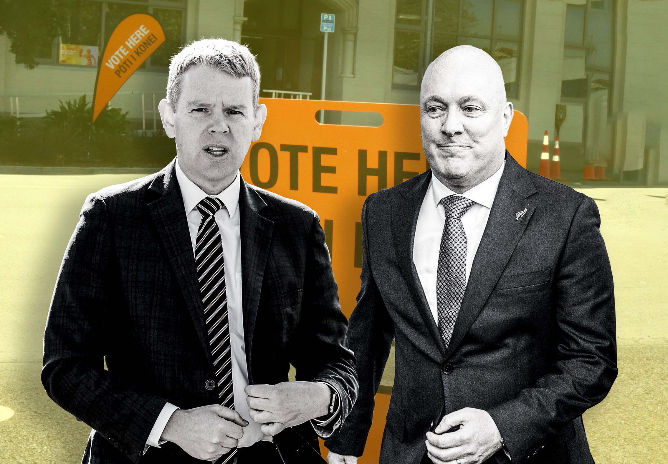 Labour leader Chris Hipkins (left) with National leader Christopher Luxon. Photo / NZME