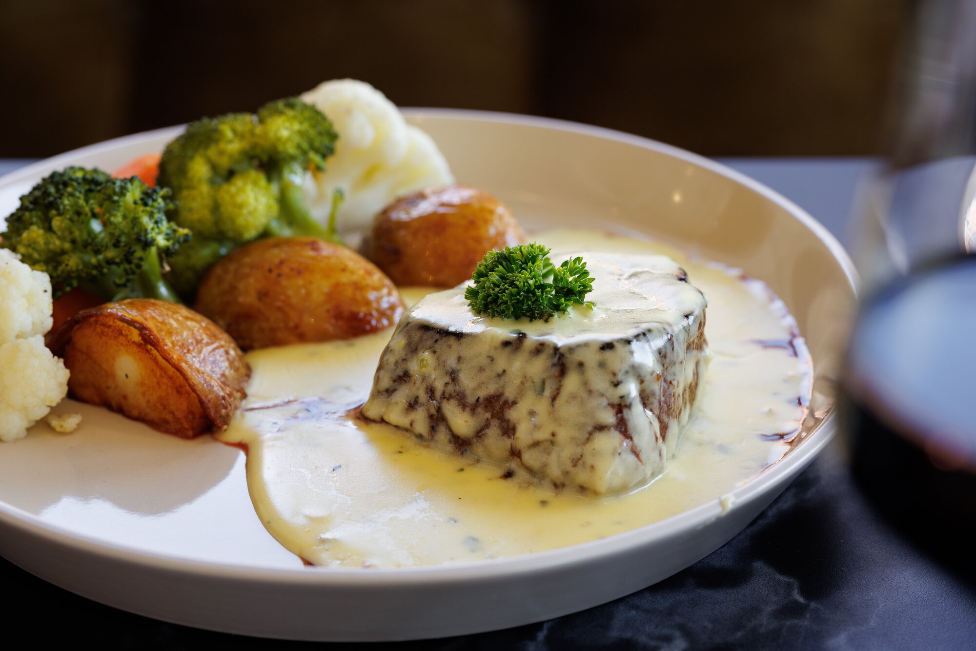 Casa Bella's eye fillet with mustard pepper sauce. Photo / Babiche Martens