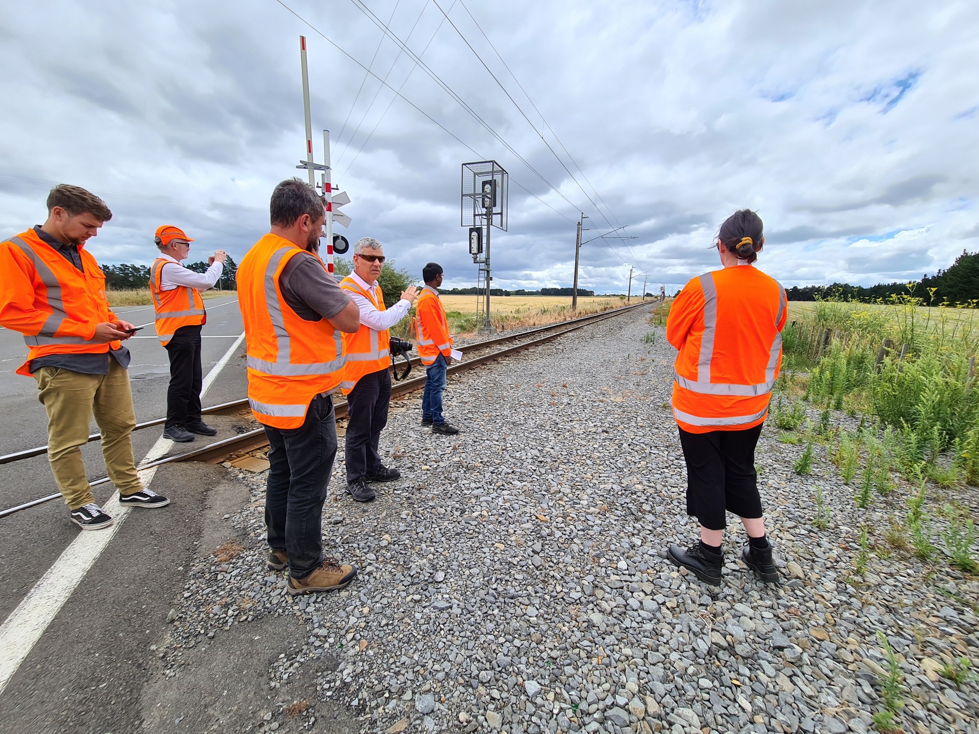 Consultants were assessing the proposed site for a Marton rail hub in February. Photo / supplied