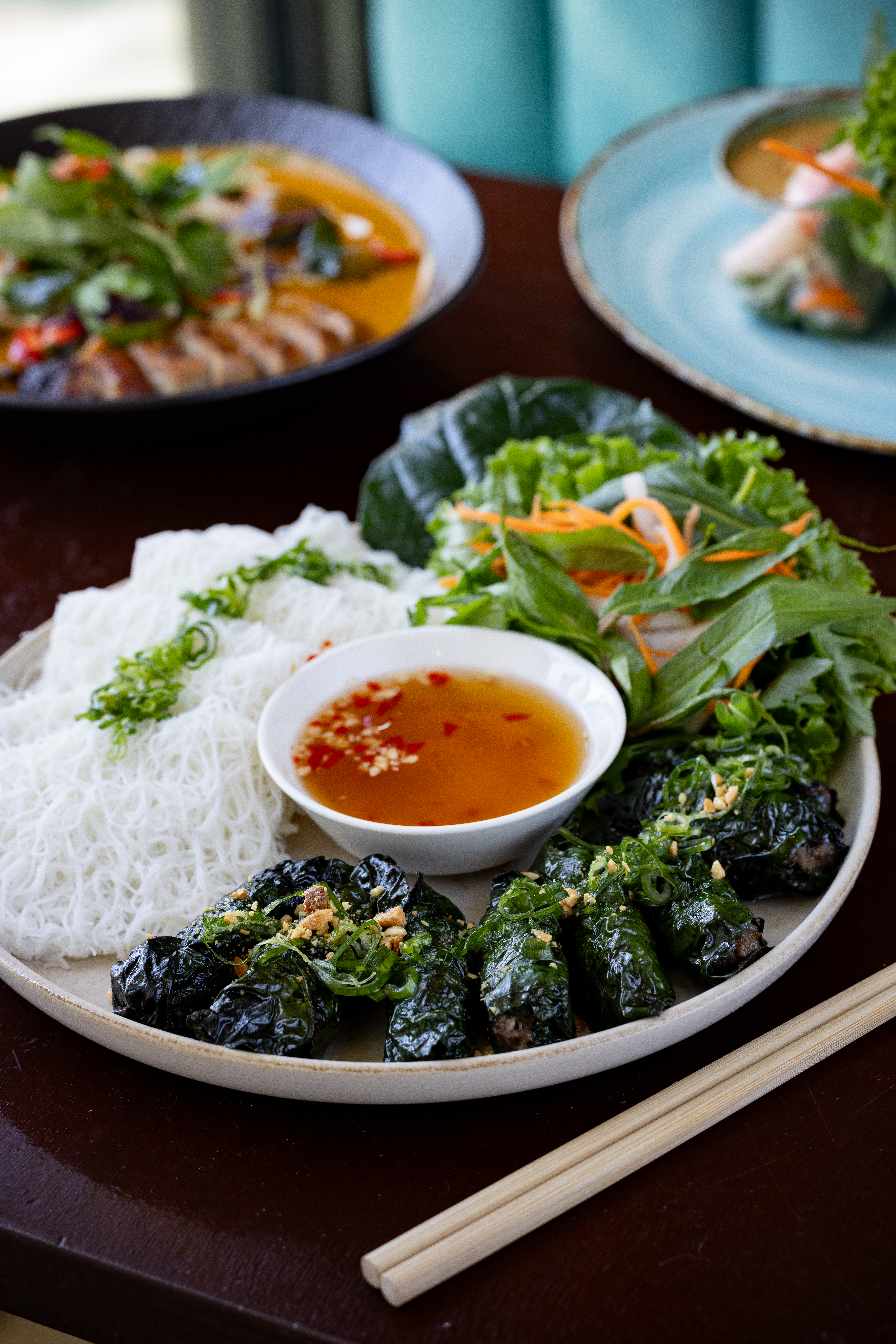 The beef in betel leaves on the menu at Hanoi Haven in Takapuna. Photo / Babiche Martens