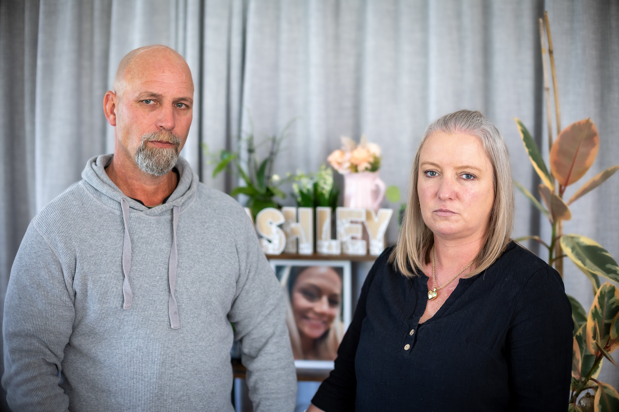 Gary and Danielle Wickman have questions about the police search for their daughter, Ashley Wickman, who drowned at Uretiti Beach. Photo / Michael Craig
