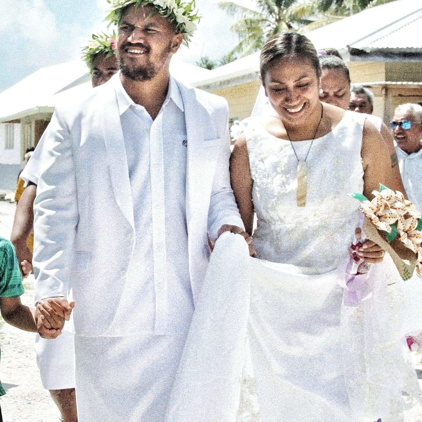 Poni and Peki Lepaio on their wedding day in Tokelau in 2019. Photo / Supplied