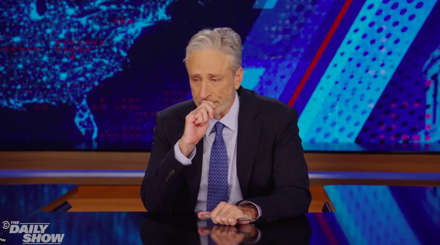 The host could not hold back tears as he paid tribute to Dipper. Photo / Comedy Central