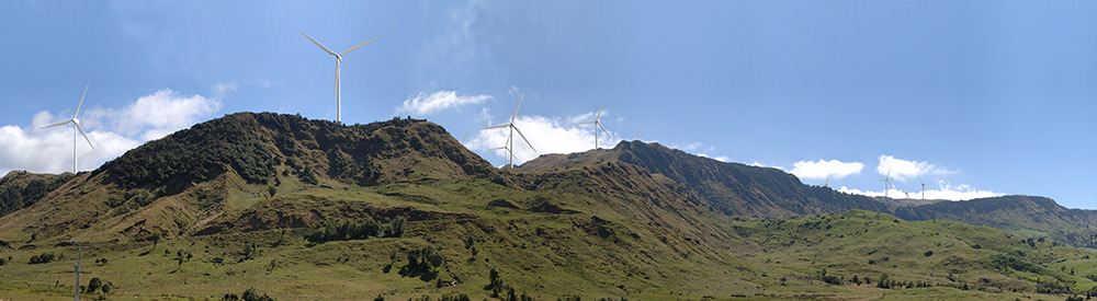 Harapaki, shown here as a computer simulation, will be New Zealand's second-largest wind farm featuring 41 turbines to generate power for more than 70,000 average households. Photo / Meridian Energy