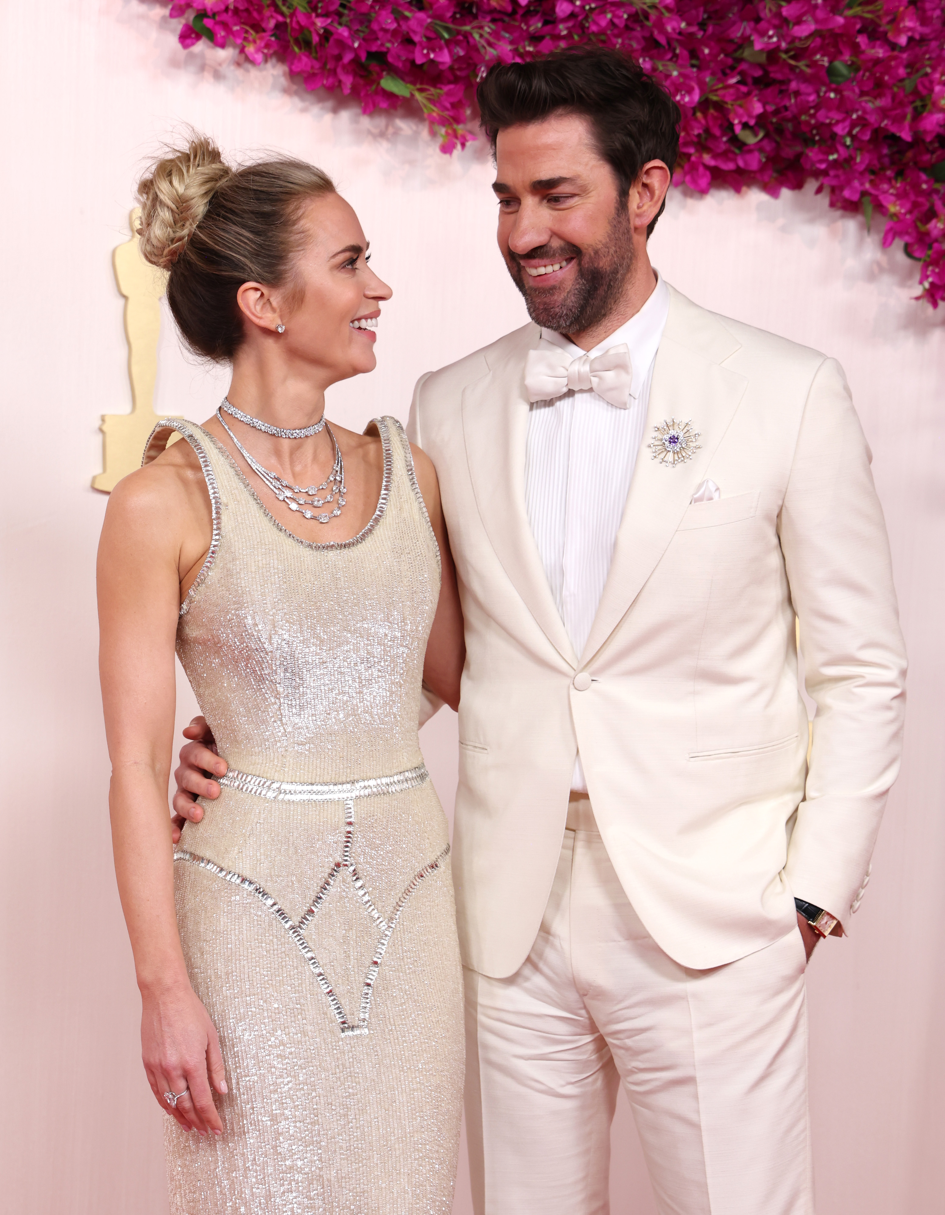 Emily Blunt and John Krasinski. Blunt is nominated for this year’s best supporting actress Oscar for Oppenheimer. Photo / Getty Images