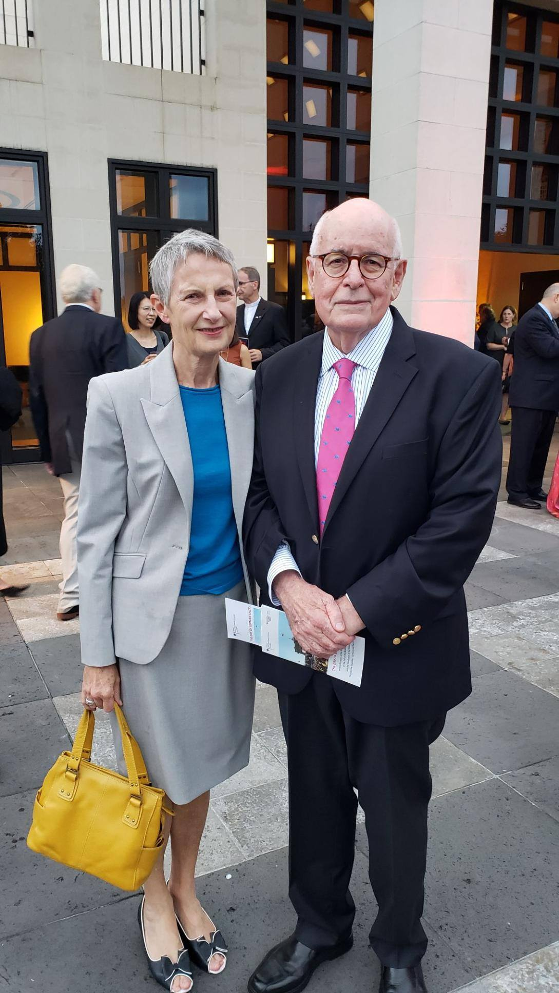 New Zealand's Ambassador to the United States Rosemary Banks with her late husband, historian Brian Lockstone. Photo / Supplied