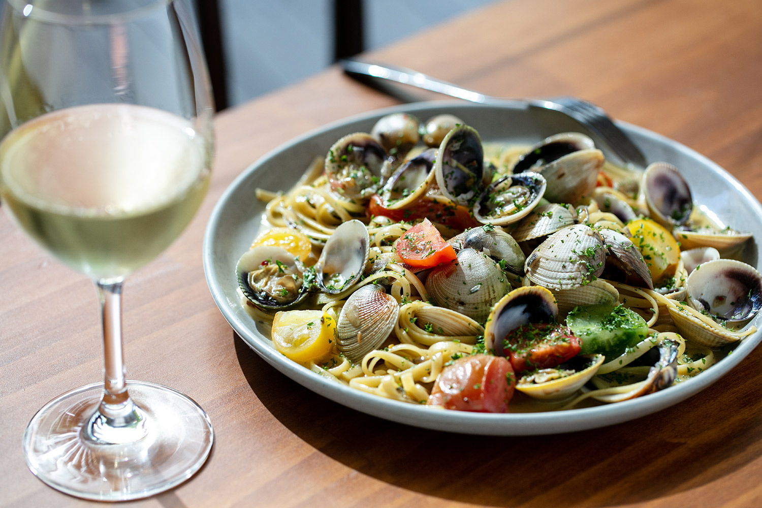 The clam linguine from Wander. Photo / Babiche Martens
