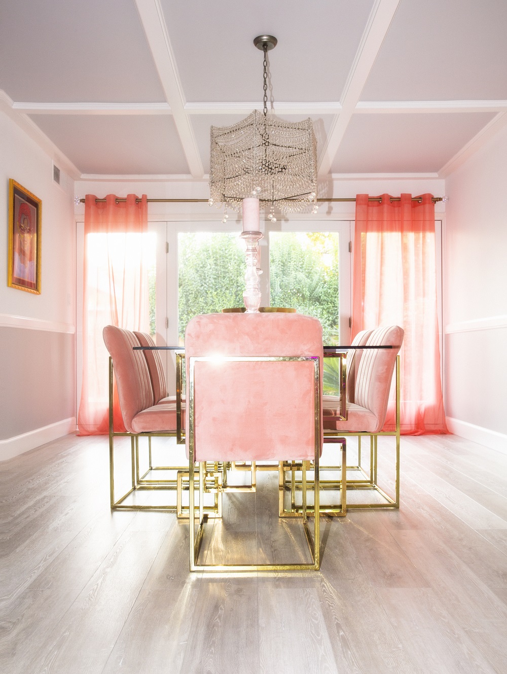Parris' home features sorbet-coloured interiors throughout. Photo / Guy Coombes