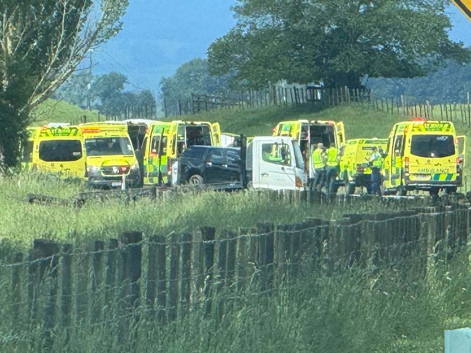 The crash that claimed the life of a young bootcamp pilot participant prompted a heavy emergency response. Photo / Supplied